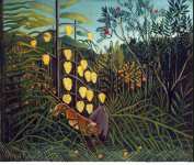 Rousseau Henri In a Tropical Forest. Struggle between Tiger and Bull  - Hermitage